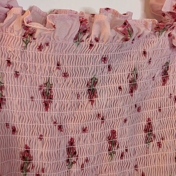 Hill House Elizabeth The Nap Dress Pink Floral Mini Medium - Picture 6 of 10